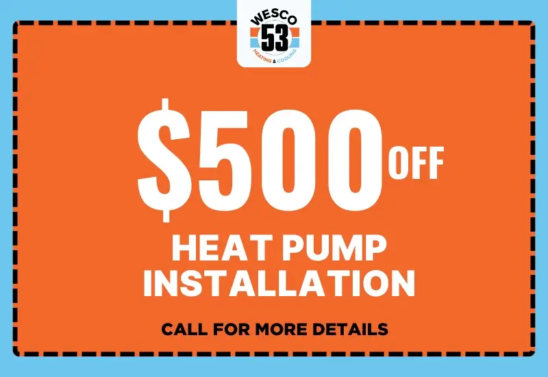 $500 Off Heat Pump Installation