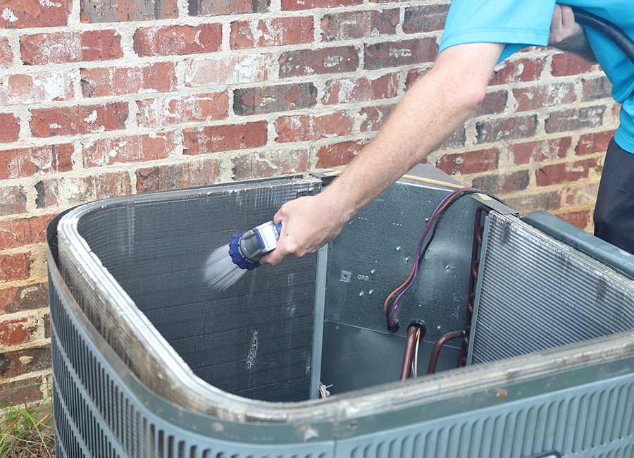 cleaning indoor ac coils